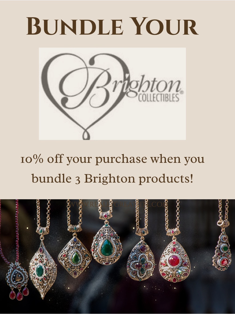 Brighton Gold-Tone Pendant Necklaces with Green, Red and Purple Gems